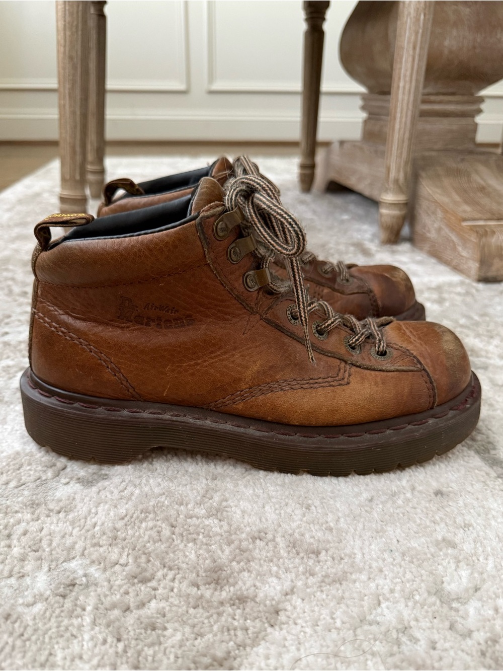 Dr. Martens Vintage Brown Leather Chunky Boots